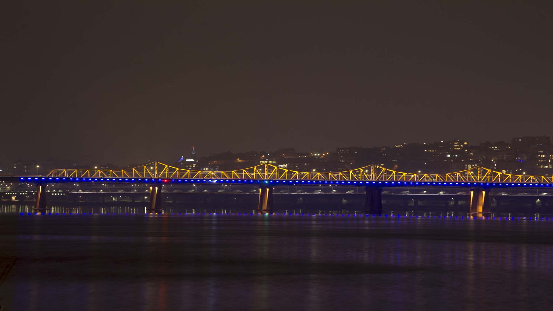 3.jpg : 미세먼지속 성수동호대교 불빛
